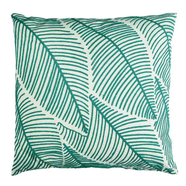 Pomax Boho Kissen Leaf, Dekokissen Blatt, offwhite-grün