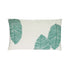 Pomax Boho Kissen Leaf, Dekokissen Blatt, offwhite-grün, 30x50cm