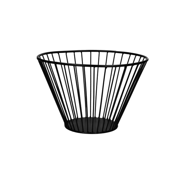 Pomax Puristischer Obstkorb Scandi, Dekokorb D:30cm, schwarz