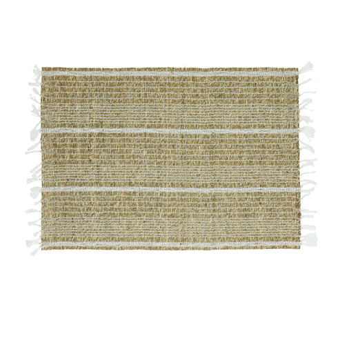 Boho Tischset Seegras, Untersetzer, natur-weiß