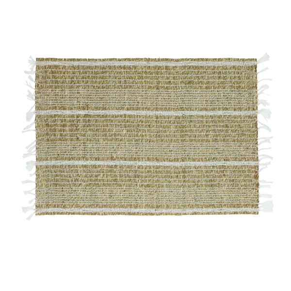 Boho Tischset Seegras, Untersetzer, natur-weiß