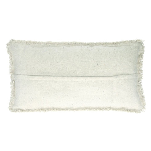 Pomax Dekokissen mit Fransen 70x35cm, grau-weiß-natur