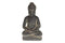 Buddha Dekofigur Terrakotta sitzend vintage black 17x11x30,5cm