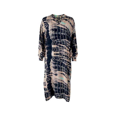 Black Colour Boho Beachkleid Batik, Kaftan-Kleid DIY rosé