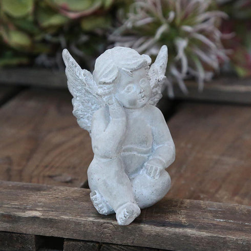 Deko Engel, Schutzengel, Beton, Vintage Shabby-Chic