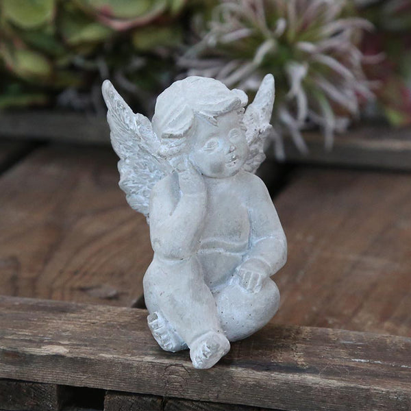 Deko Engel, Schutzengel, Beton, Vintage Shabby-Chic