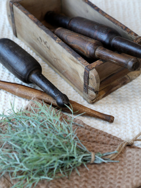 Ziegelform, Vintage Dekobox, Shabby Chic Blumentopf, braun