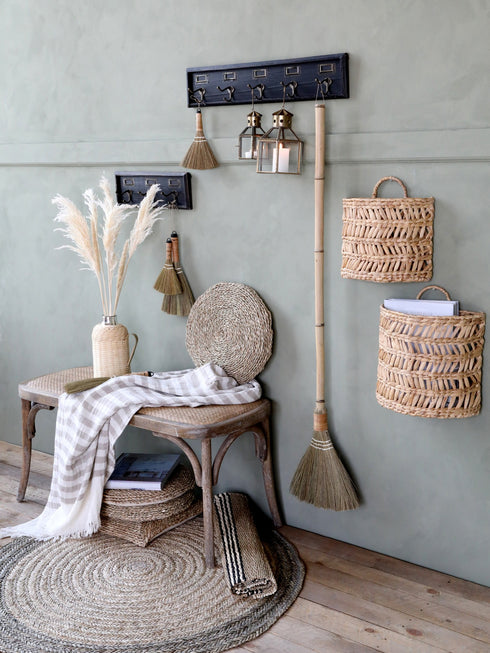 Kleiderhakenleiste Vintage mit 5 Haken, schwarz