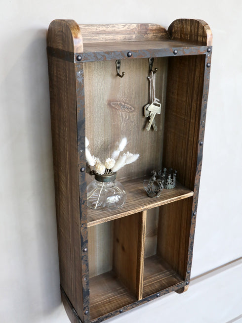 Vintage Regal Backstein, Brick Regal Shabby Chic mit Haken