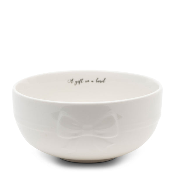 Rivièra Maison Müslischale "A gift in a bowl", Schüssel offwhite, D: 14cm