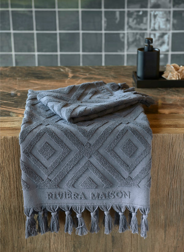 Rivièra Maison Handtuch anthrazit 140x70cm