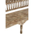 Handgeschnitzte Holzbank mit Verzierungen, Sitzbank aus Mangoholz, Boho, Marrokko Style, Vintage white wash