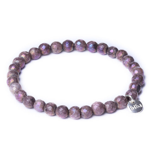 Kugelarmband, bracelet, lila 6mm