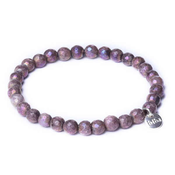 Kugelarmband, bracelet, lila 6mm