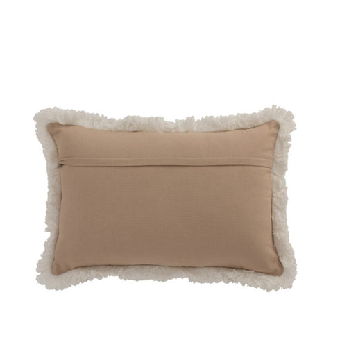 Luxuriöses Kissen mit Mandala Stickerei, Jute Fransen und Metallmünzen