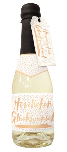 Beerenperlwein-Flasche 0,2l Herzlichen Glückwunsch
