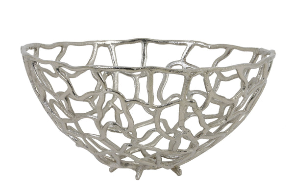 Light and Living Obstschale Gaban, Dekoschale Metal New York Kollektion Ø39cm, silber