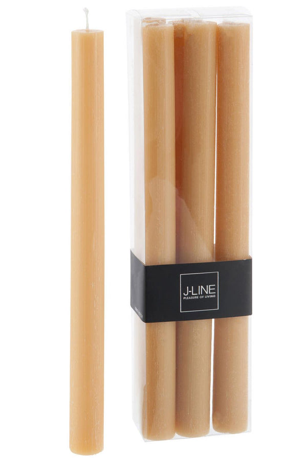 Stabkerzen, 6er Set, gelb