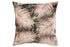 Dekokissen, Samtkissen Palmblätter, grün-rosa, 45x45cm