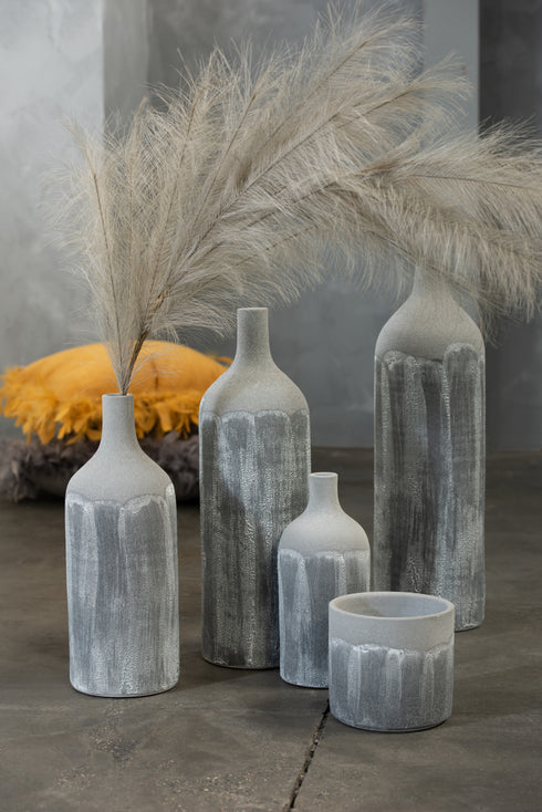 J-Line Skandi Vase, Dekovase medium, grau