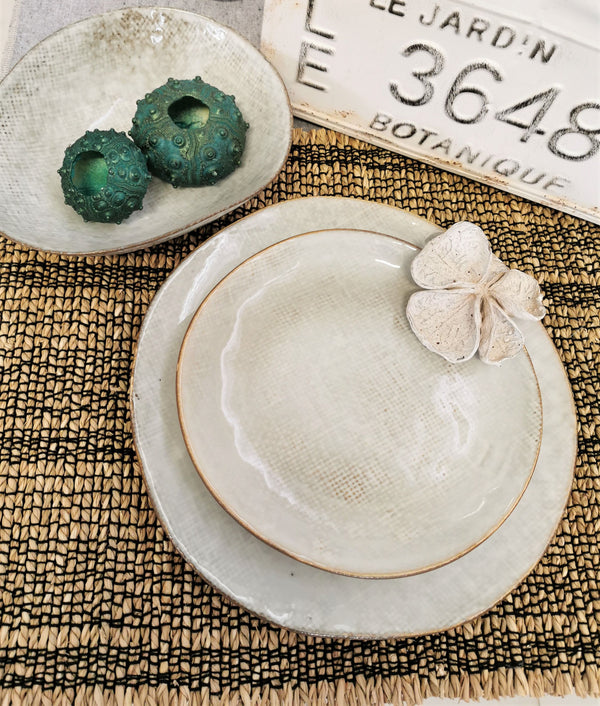 Essteller Keramik grau, klein