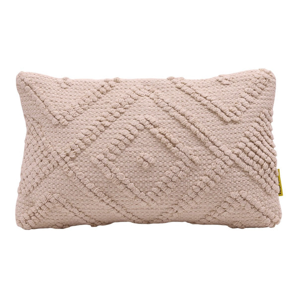 Boho Makramee Kissen Ibiza, Dekokissen Raute 30x50cm, natur, handmade