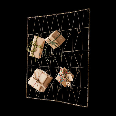 Affari of Sweden STANLEY Rahmen mit Haken, Skandi Wanddeko, messingfarben, 50x50cm