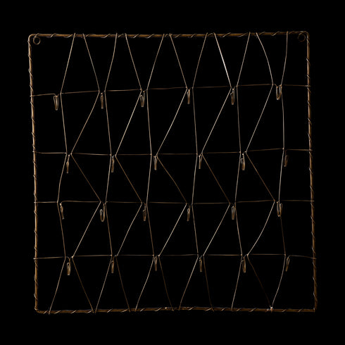 Affari of Sweden STANLEY Rahmen mit Haken, Skandi Wanddeko, messingfarben, 50x50cm