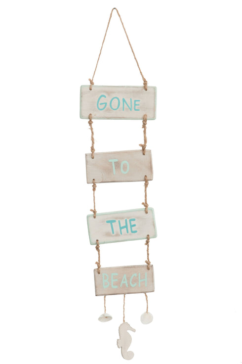 Hängedeko Boho, Wanddeko Beach, türkis-weiß