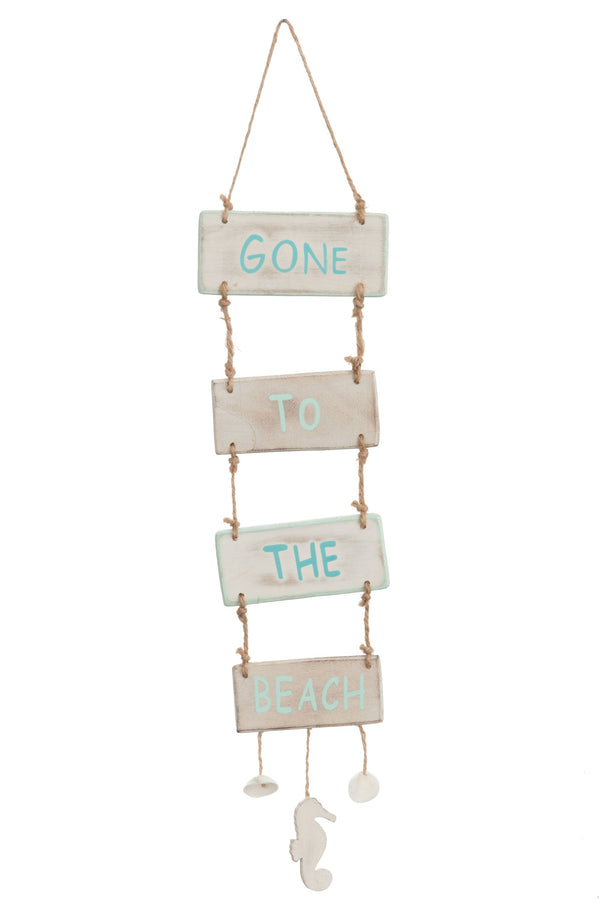 Hängedeko Boho, Wanddeko Beach, türkis-weiß