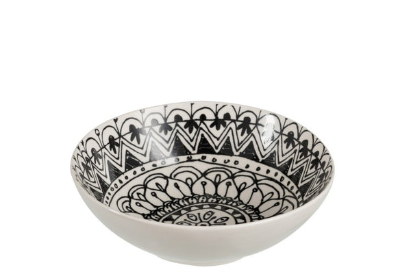 Boho Bowl, Suppenschüssel, schwarz-weiß