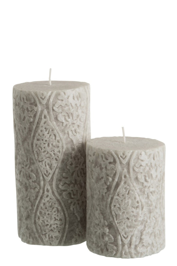 ZYLINDERKERZE SPITZE MINTFARBEN LARGE