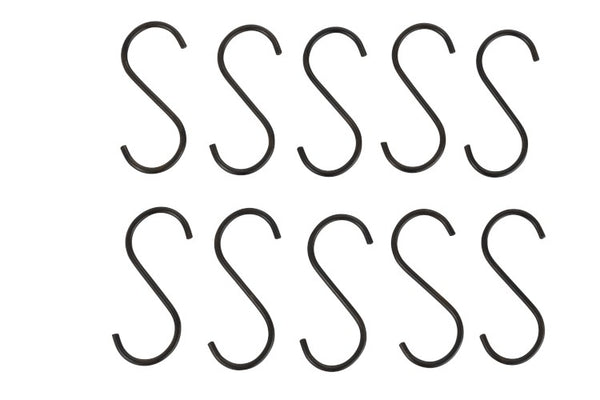 Dekohaken, S-Haken Scandi, Kleiderhaken, schwarz