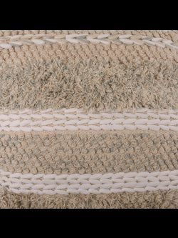 Makramee Kissen beige/indigo, Boho/Ibiza, 45x45cm