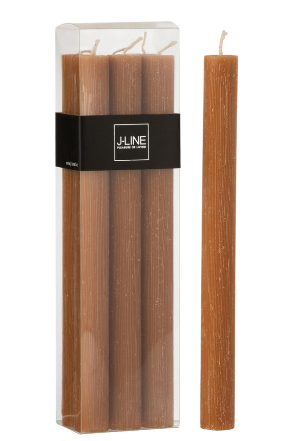 Stabkerzen, 6er Set, braun