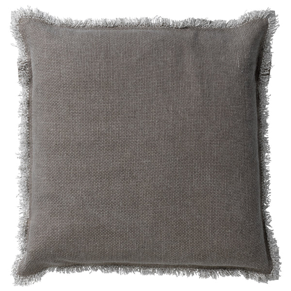 Dutch Decor Boho Kissen, Dekokissen, ausgefranst 45x45, grau washed