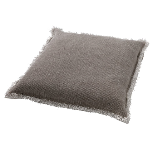 Dutch Decor Boho Kissen, Dekokissen, ausgefranst 45x45, grau washed