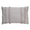 Dutch Decor Boho Kissen, Dekokissen mit Fransen, hellgrau, 40x60cm