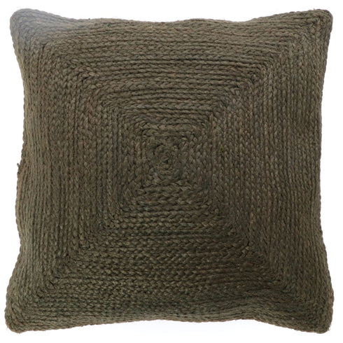 Dekokissen Jute, grün-braun, 45x45