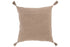 Edles Samtkissen mit Quasten, beige