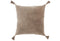 Edles Samtkissen mit Quasten, beige