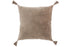 Edles Samtkissen mit Quasten, beige