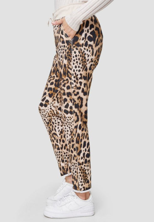 CAT NOIR Sweat Hose, Jogger Pants Leo, creme-braun