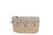 Boho Clutch Ibiza, Handtasche Perlen Muscheln, creme-blau
