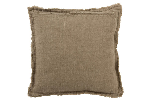 Leinenkissen Shabby Chic 50x50, khaki-braun