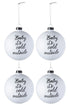 Weihnachtskugeln, Baumkugeln, Baby it´s cold outside, 4er Box