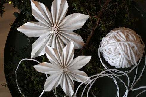 Storefactory Papierstern Dalby klein, Skandi Weihnachtsdeko, weiß
