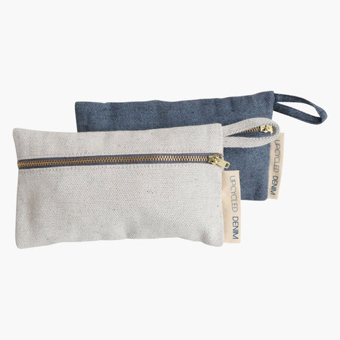 Travel bag, Aufbewahrungstasche, Pencil case, Mäppchen, dark-blue, upcycled denim, Secondlove