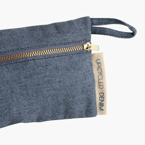 Travel bag, Aufbewahrungstasche, Pencil case, Mäppchen, dark-blue, upcycled denim, Secondlove