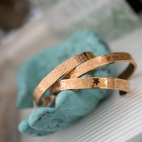 Armreif, Edelstahl, SNAKE, rosegold